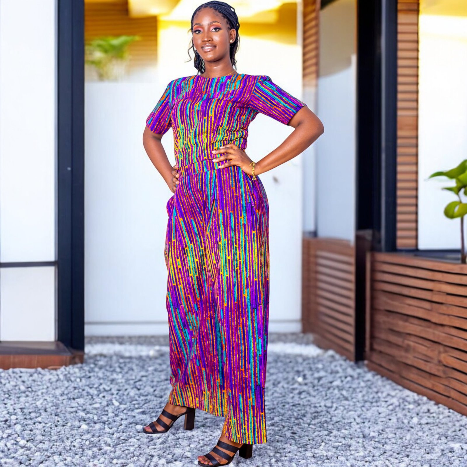 Makeda Women's African Print Two-Piece Set