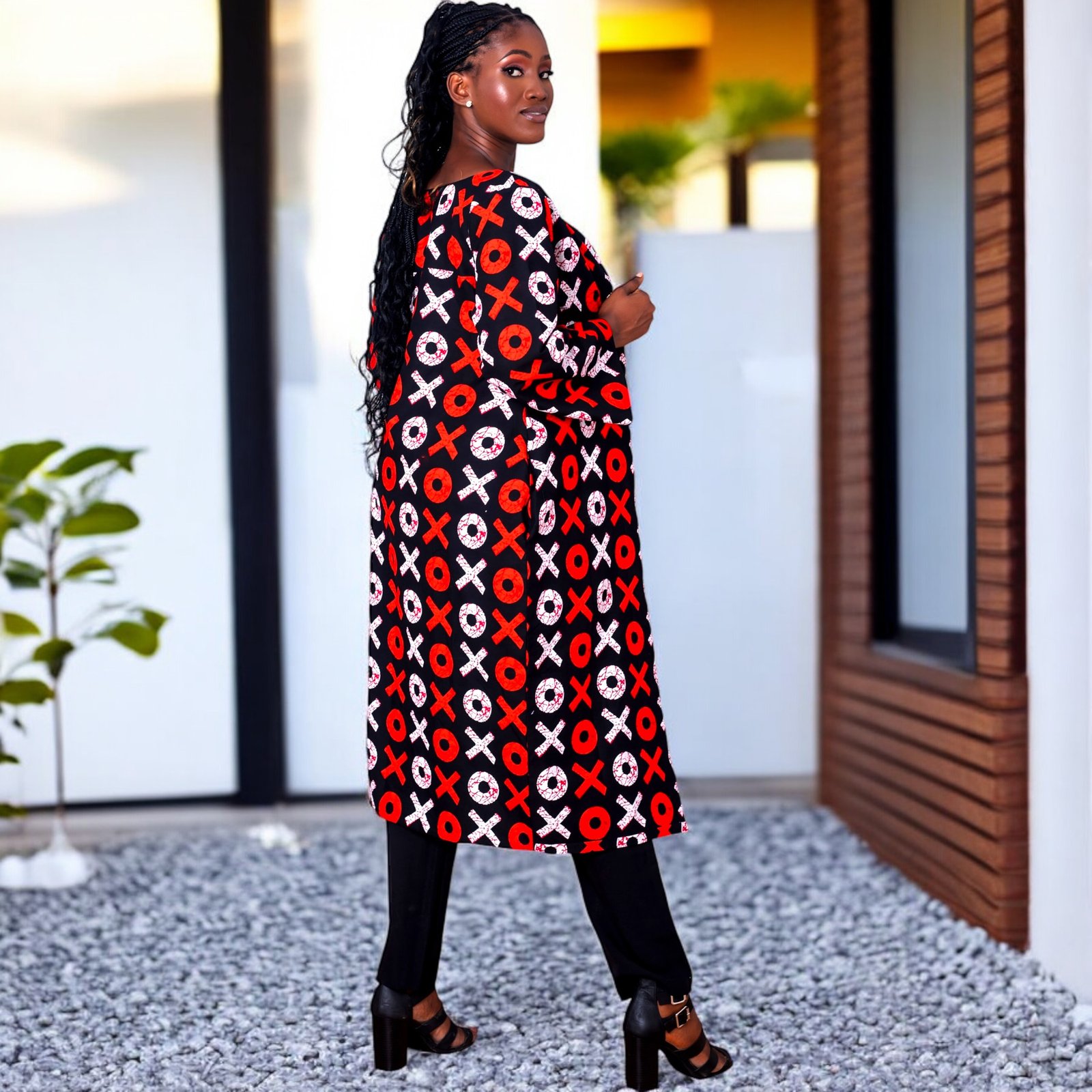 Akusika Women's African Print Kimono