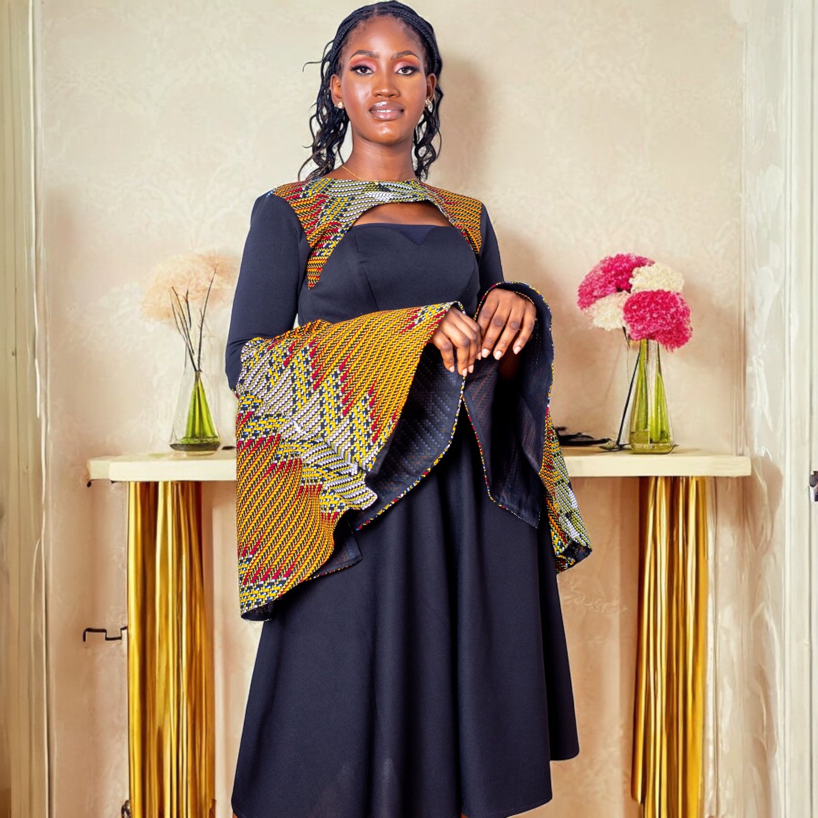 Zanele Women's African Print Flare Dress