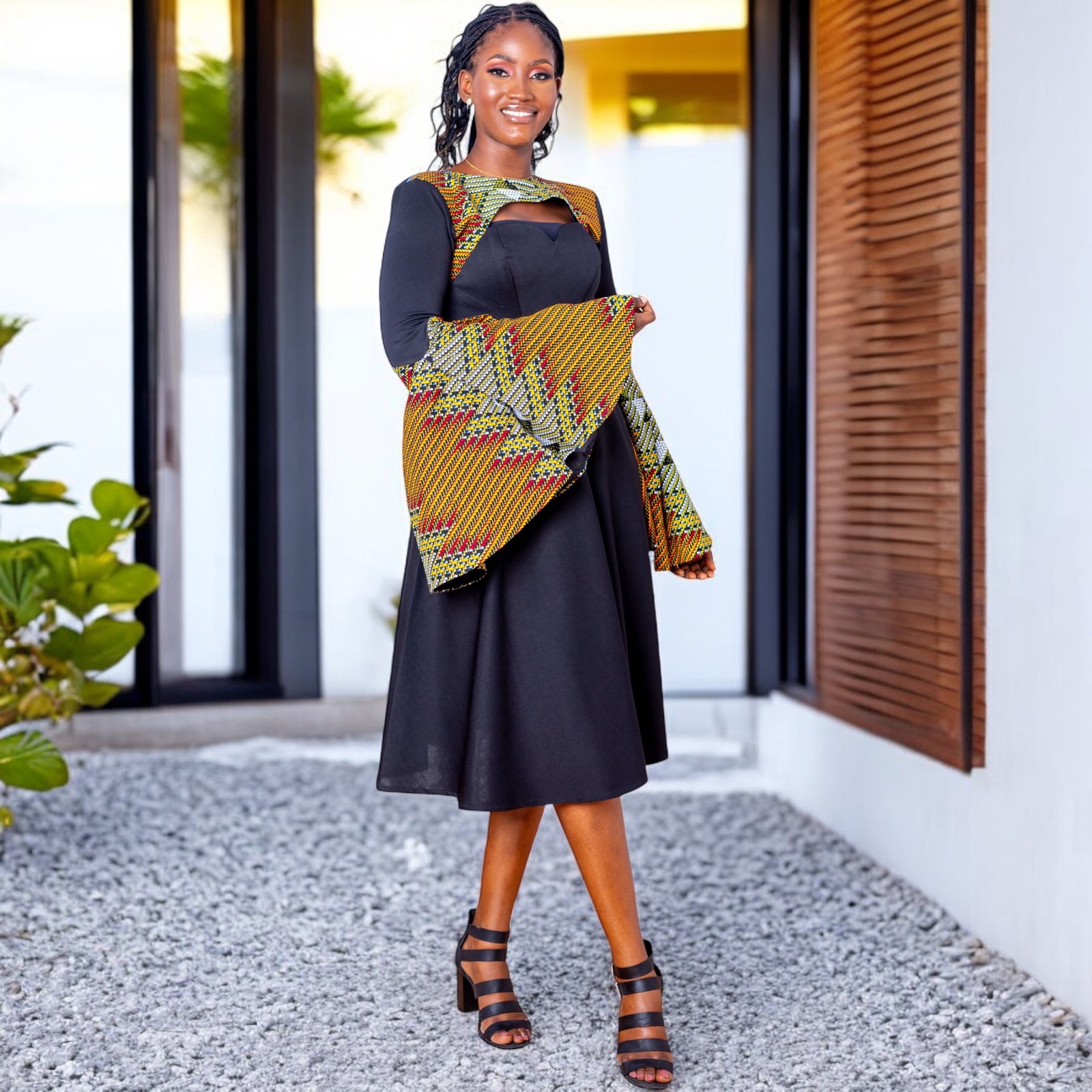 Zanele Women's African Print Flare Dress