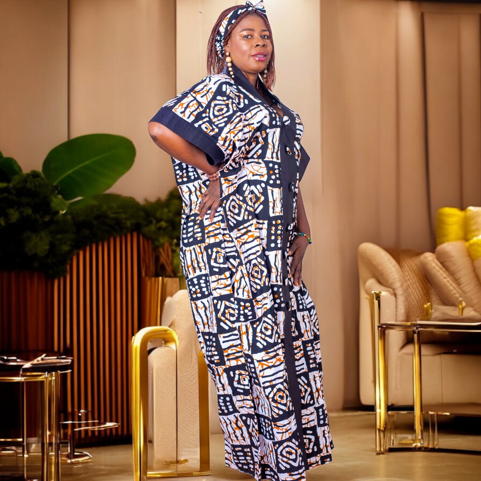 Esinam Women's Batik Boubou Dress