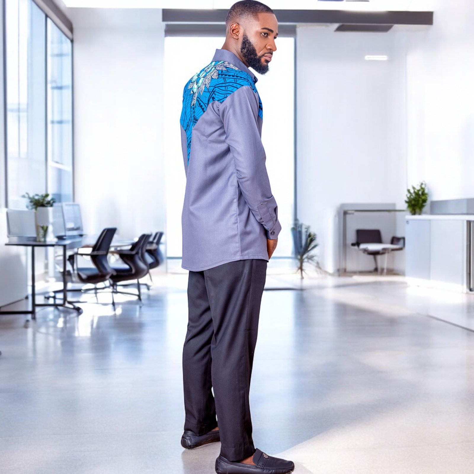 Amari Men’s Dual-Tone African Shirt