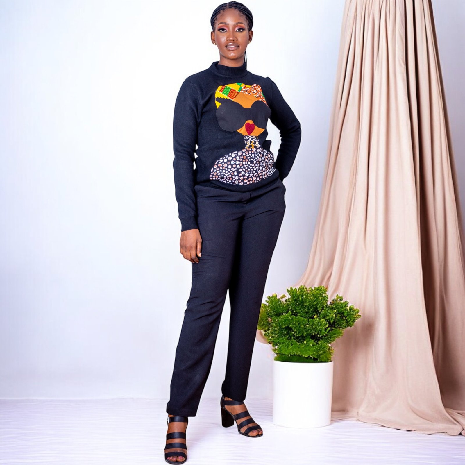 IMG_9845 Eyram Women's African Print Sweatshirt