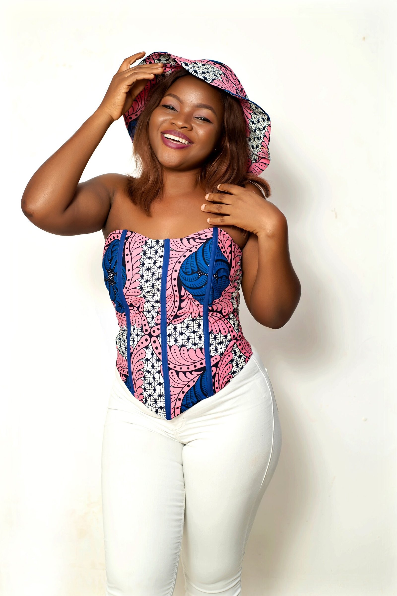 Zahra Two- Piece Womens African Print Off-Shoulder Corset