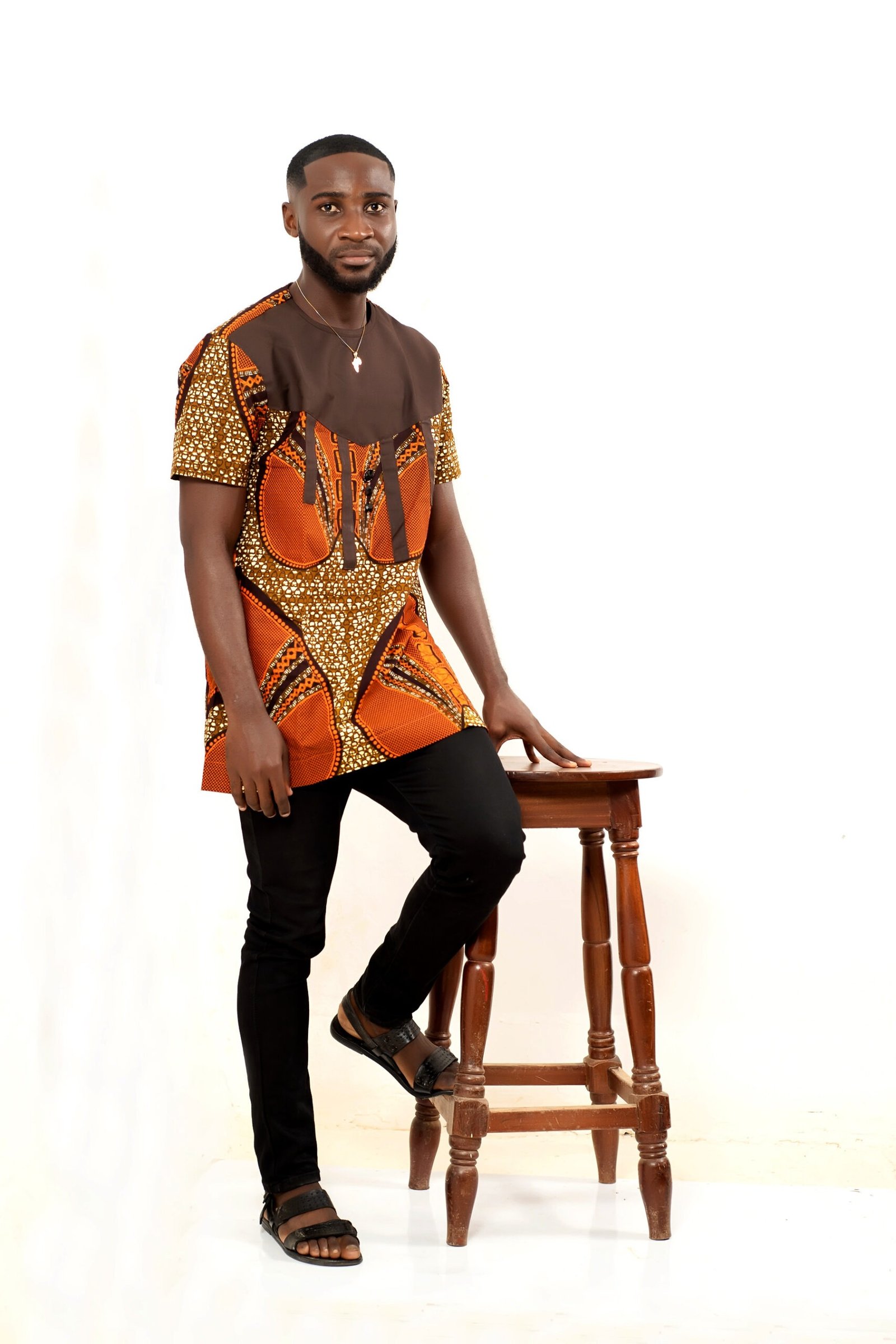 Kwame Men's African Print Tunic