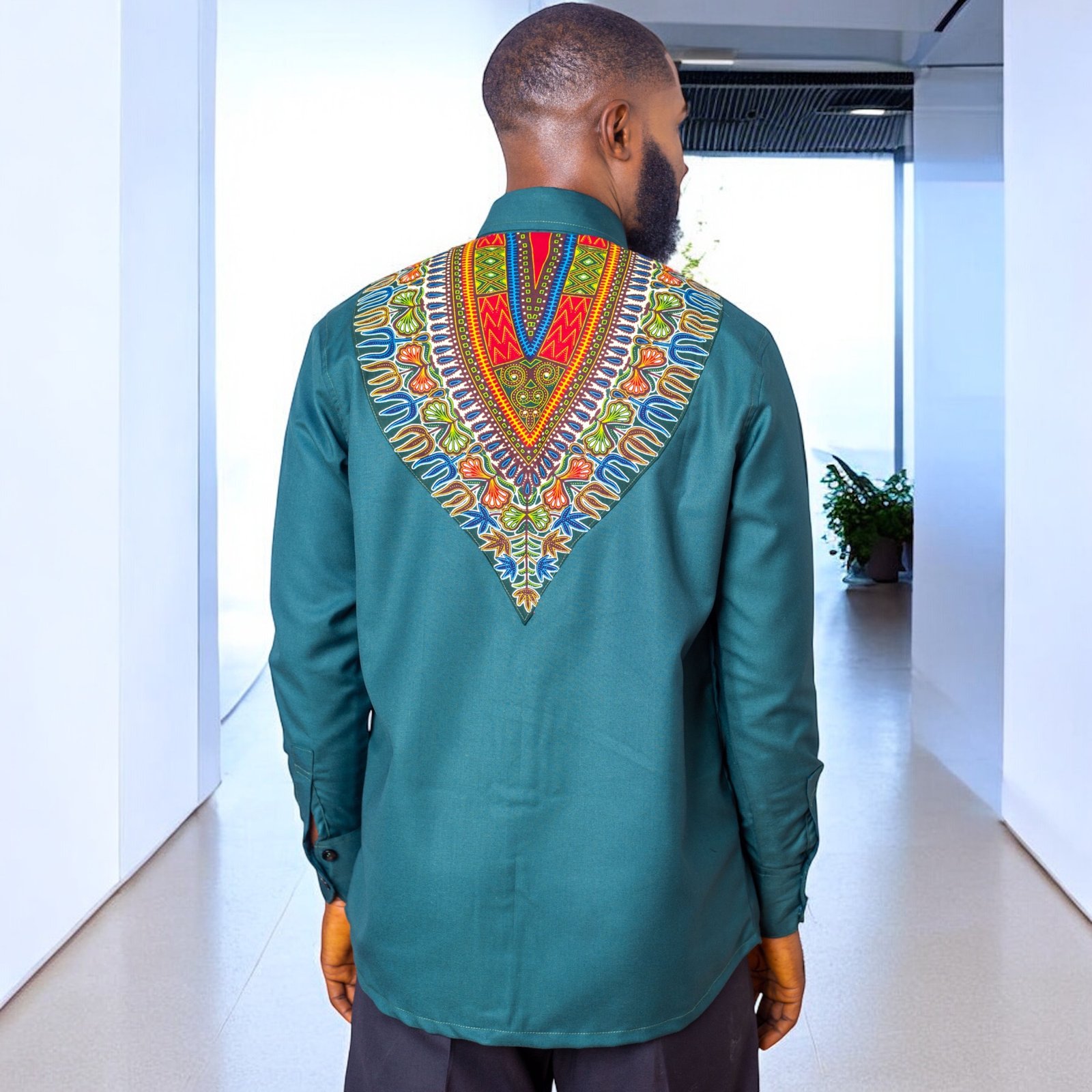 Kweku Men's African Print Dashiki Shirt