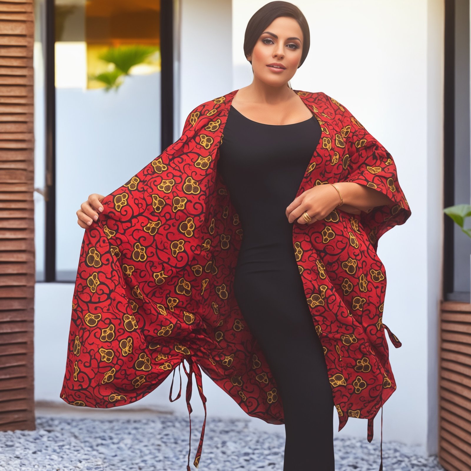 Amina Women's Ankara Kimono Jacket