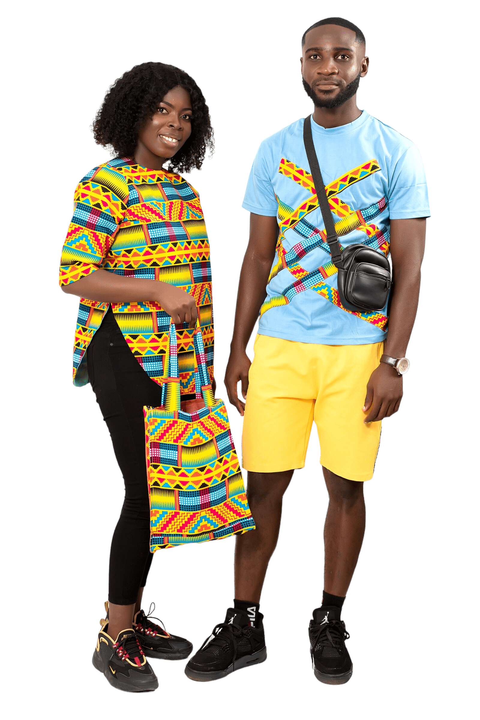 Aziel Men's African Print T-Shirt