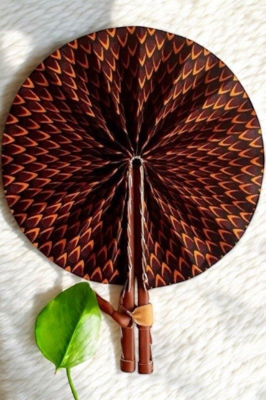 Handmade African Print Fan