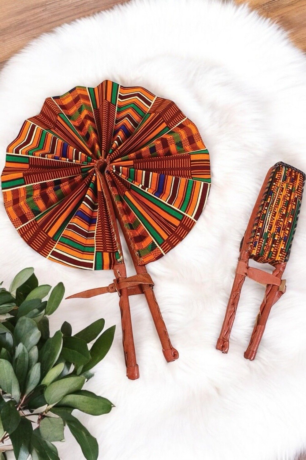 Photoroom_20250228_114307 Royal Kente Pride - Authentic African Print hand Fan