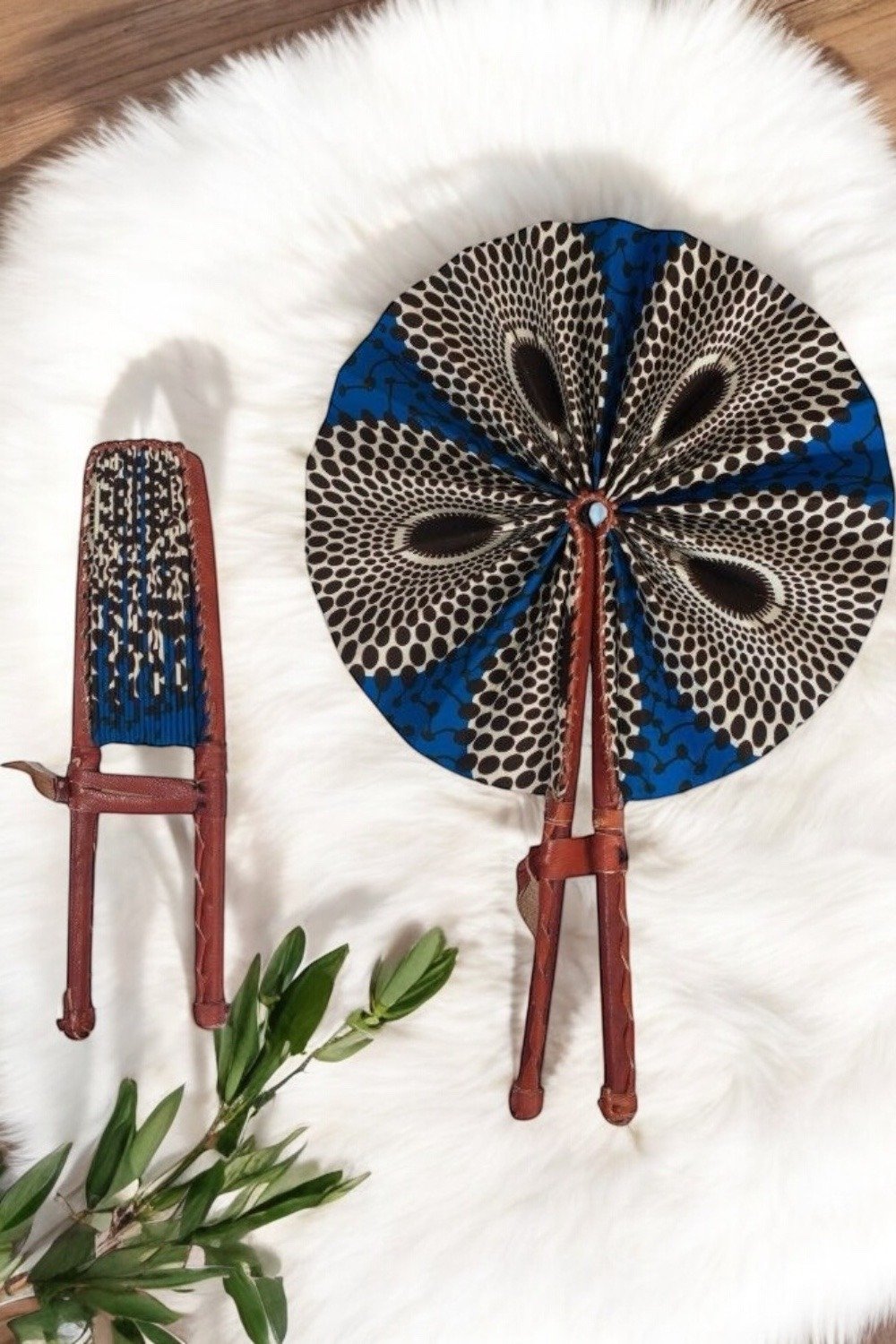 Photoroom_20250228_115016 Royal Blue Peacock African Hand Fan