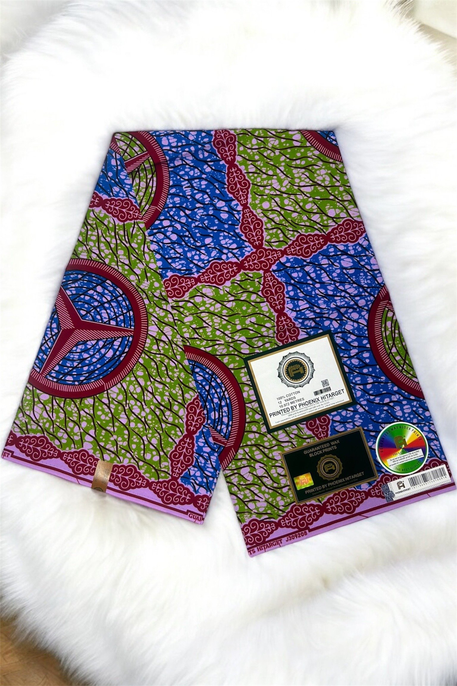Vibrant Network African Wax Print Fabric