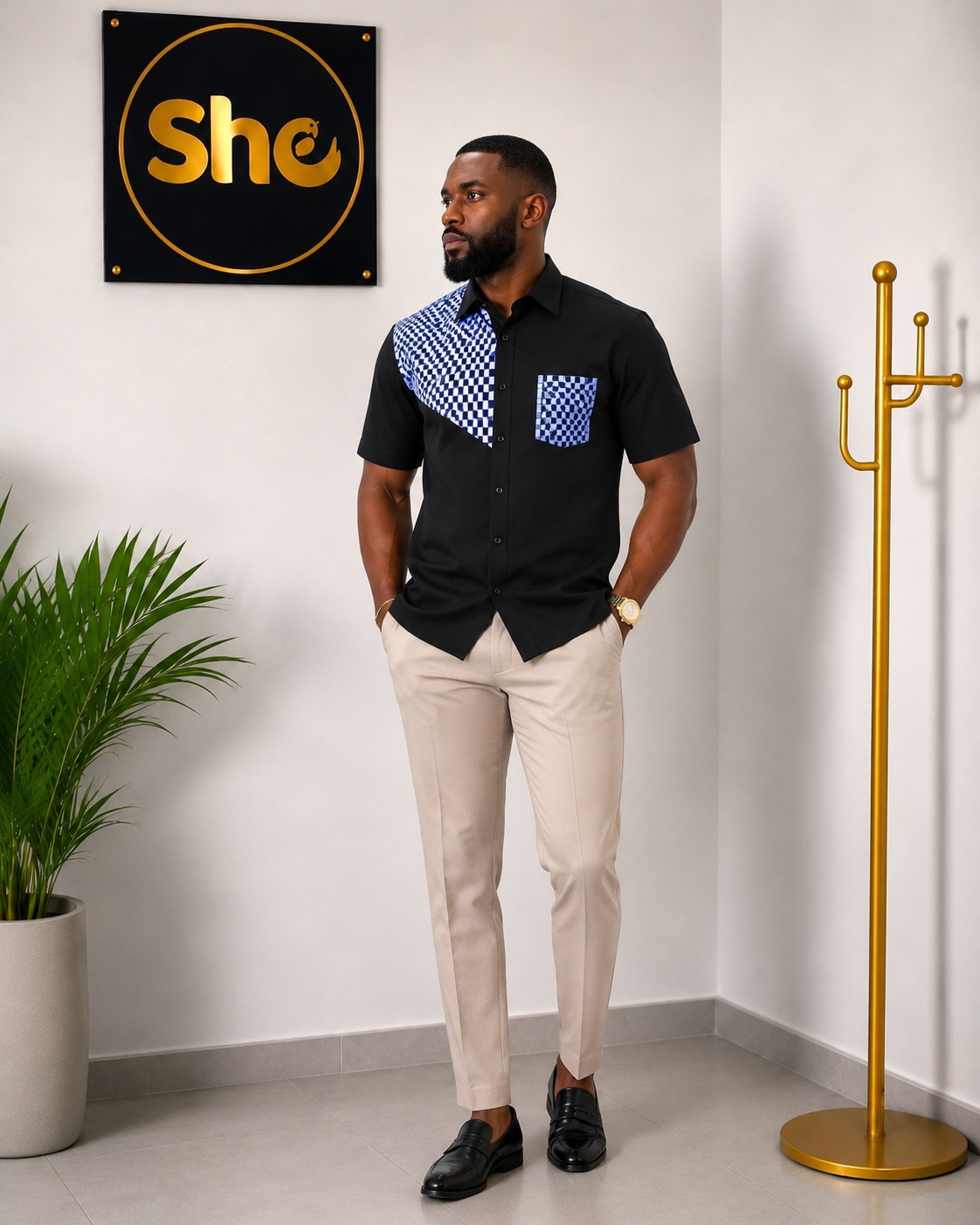 Andrew Contemporary African Print Men’s Shirt