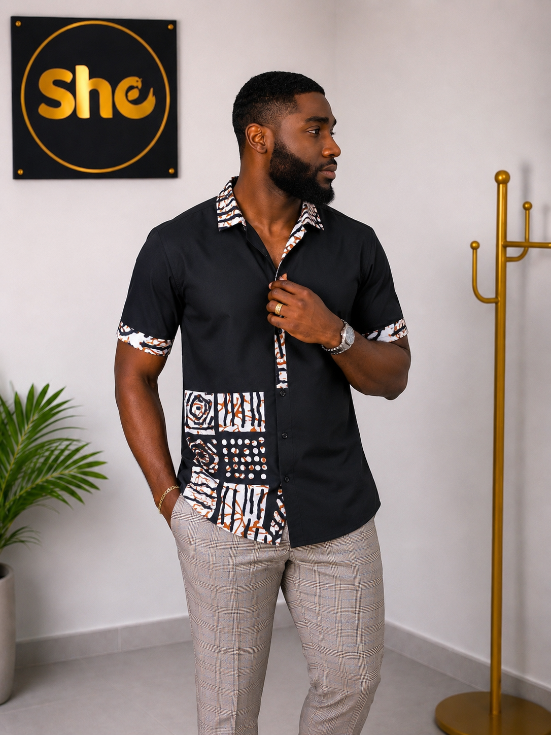 Boaz African Print Men’s Shirt