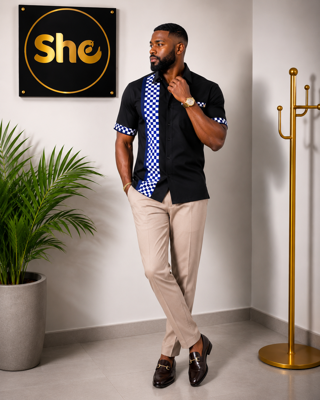Theodore Prestige African Print Men’s Shirt