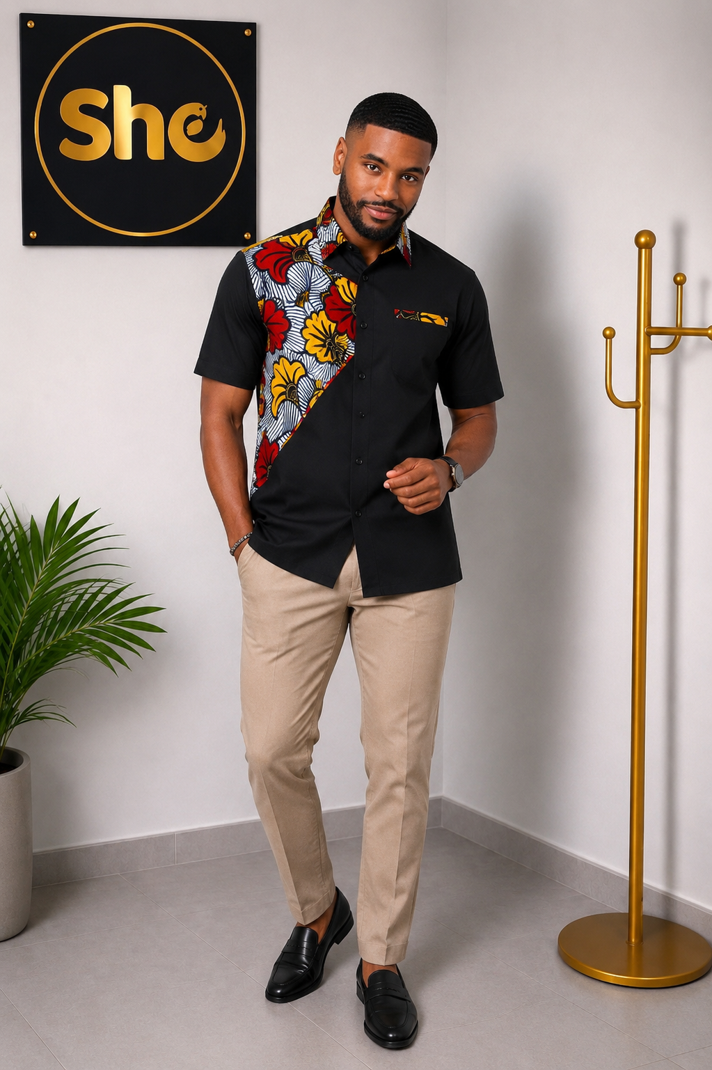 Zion African Print Men’s Shirt