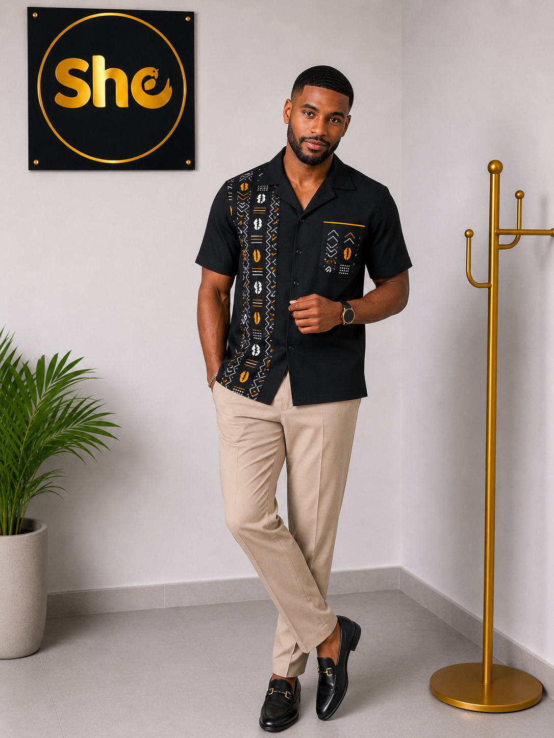 Sean Heritage African Print Men’s Shirt