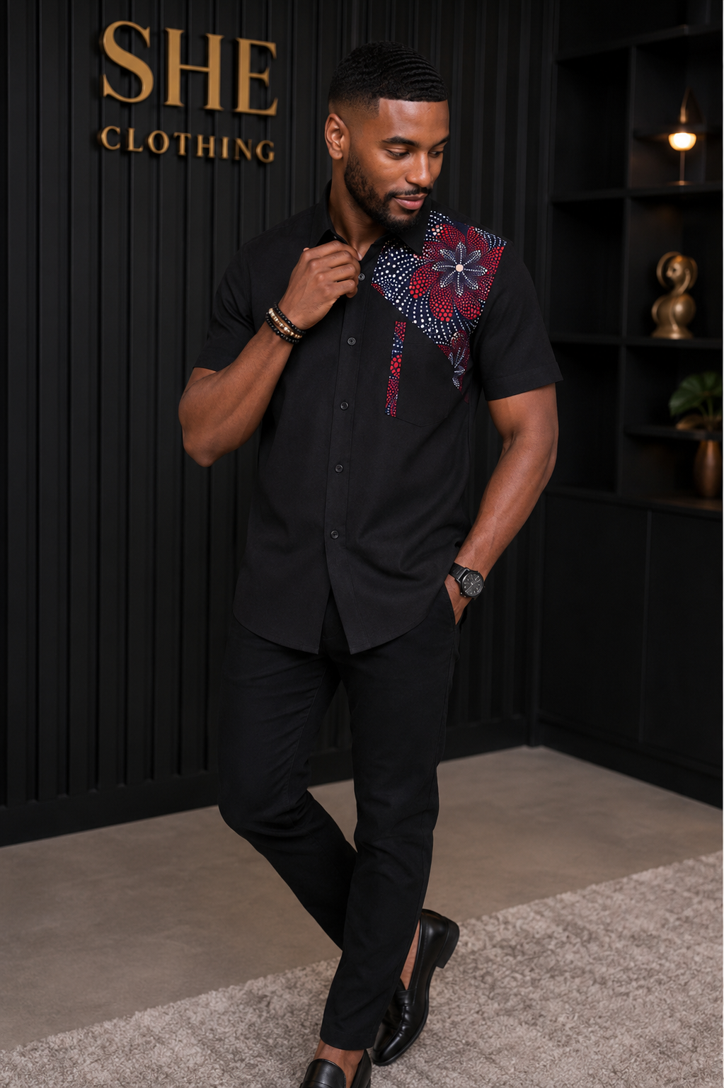 Mandla African Print Men’s Shirt