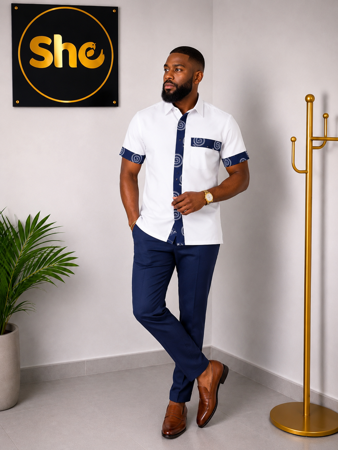 Daniel Executive African Print Men’s Shirt