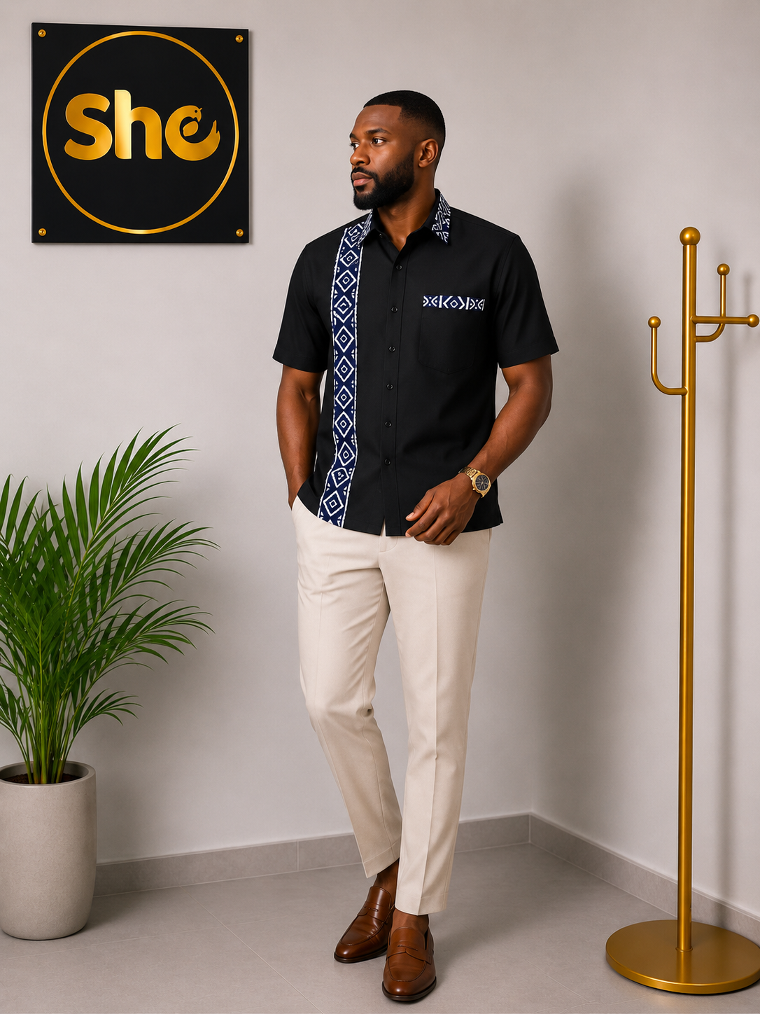 Silas Heritage African Print Men’s Shirt