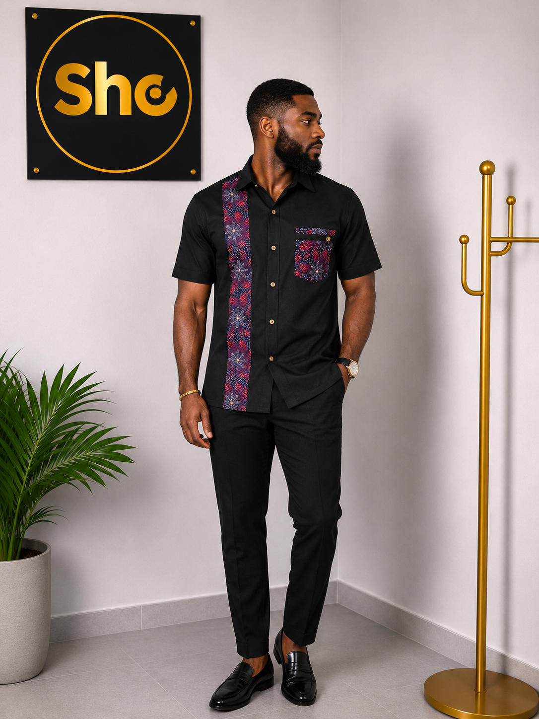 Eliab African Print Men’s Shirt