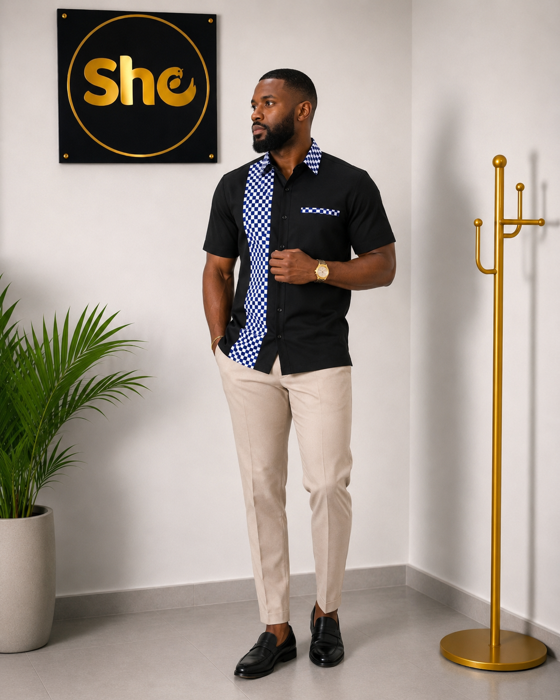 Gideon Classic African Print Men’s Shirt