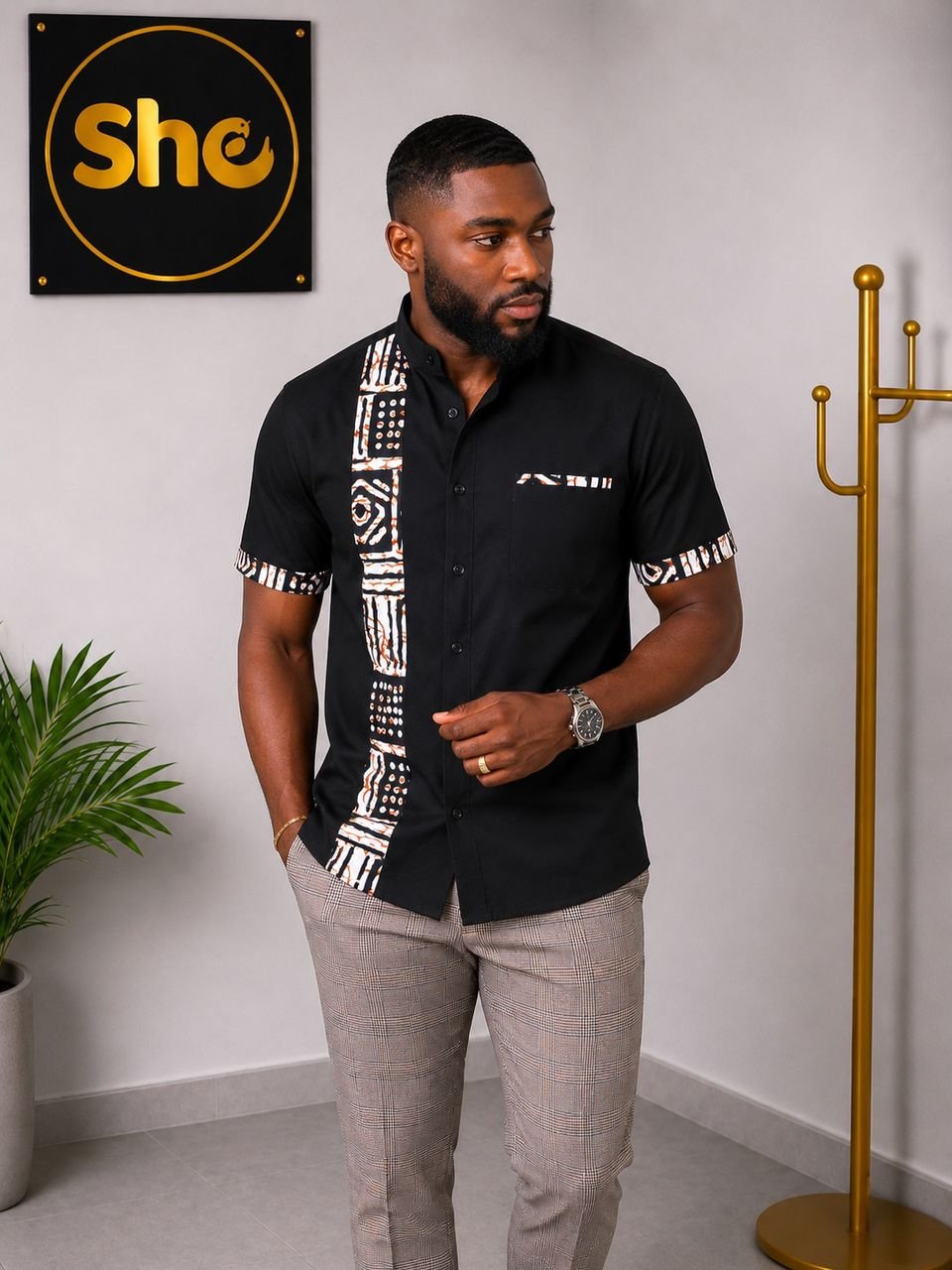 Chikondi African Print Men’s Shirt