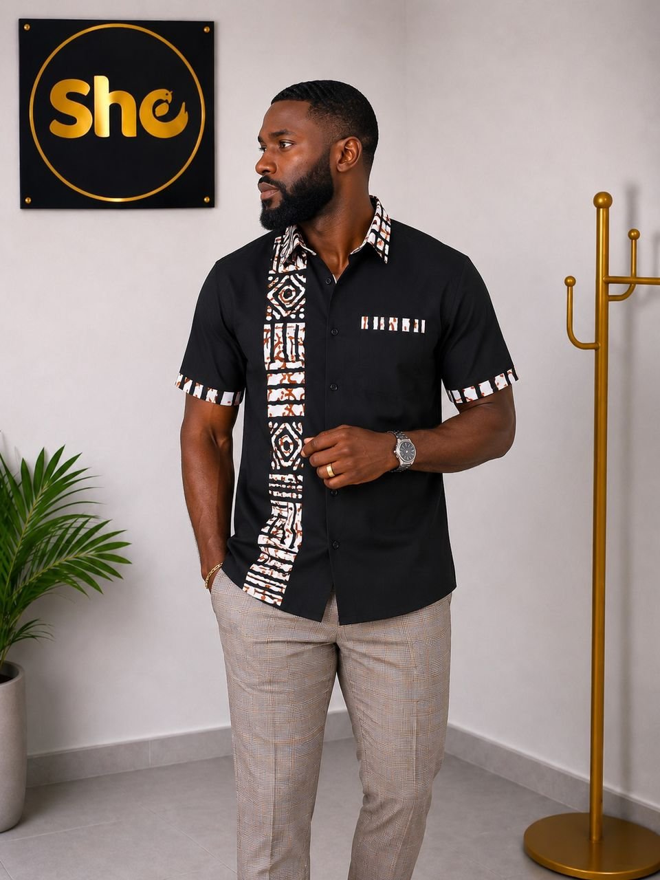 Sekou African Print Men’s Shirt