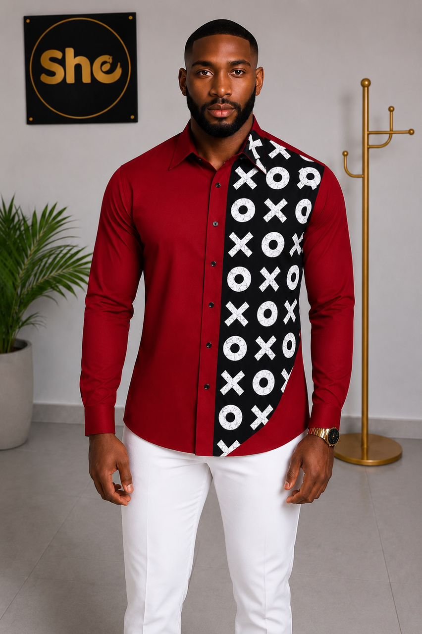 Kofi Diagonal Heritage Men’s Short Sleeve Shirt ‎ Collection